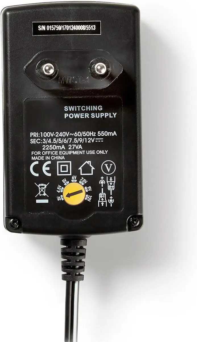 Nedis ACPA007 Universele AC-Stroomadapter 27W - 6 Pluggen - Zwart - afbeelding 6 van 6