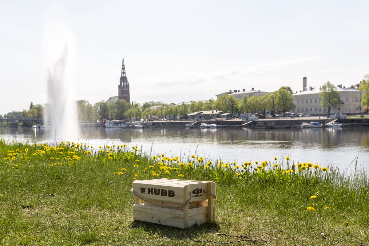 Tactic Kubb – Vang- en werpspel – Origineel Zweeds Werpspel In Luxe Houten Draagkist – Duurzaam Grenenhout