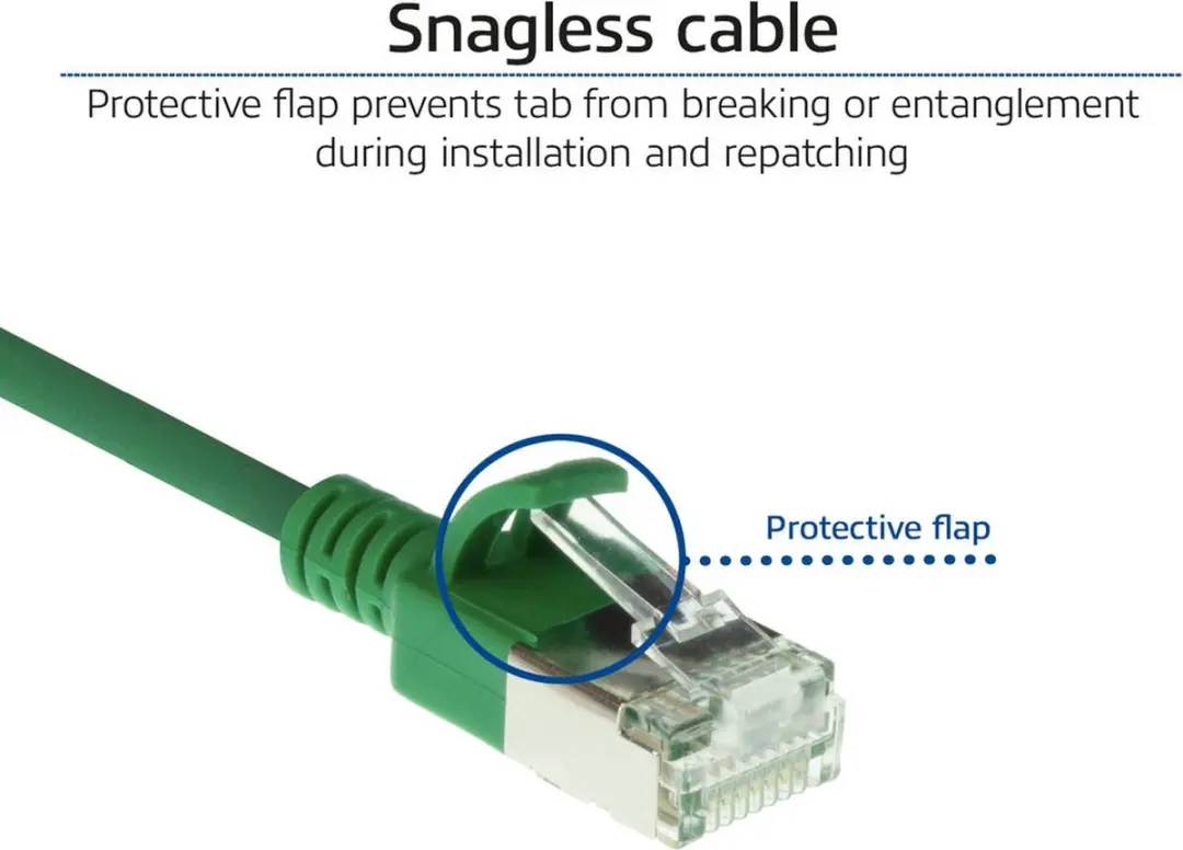ACT DC7710 Groene LSZH U/FTP CAT6A Patchkabel 10m - Snagless