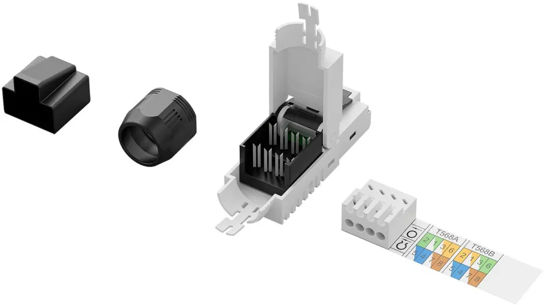 Digitus DN-93633 RJ45 Netwerkadapter CAT 6A - Zwart