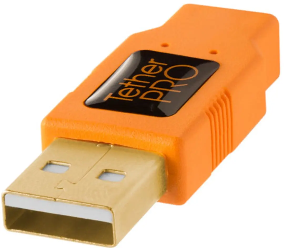 Tether Tools TetherPro USB 2.0 A naar Mini-B 8 pin - 4.6m - Oranje