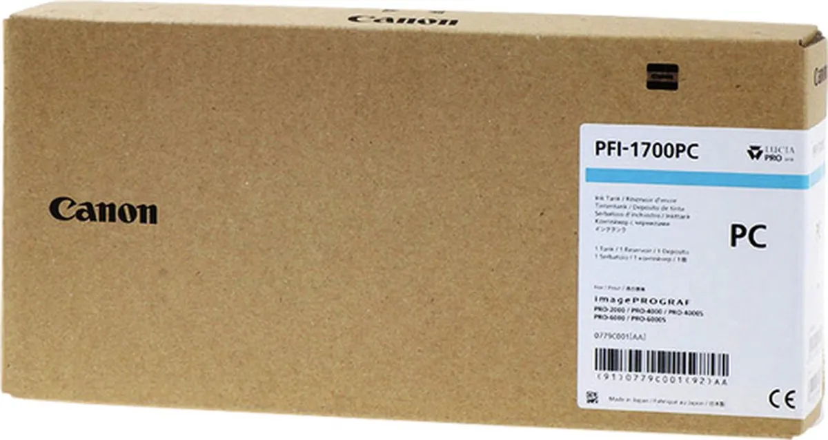 Canon PFI-1700PC Cyan Inktcartridge 700ml