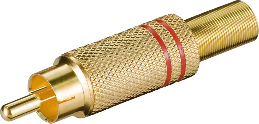 Goobay Vergulde RCA Plug Rood