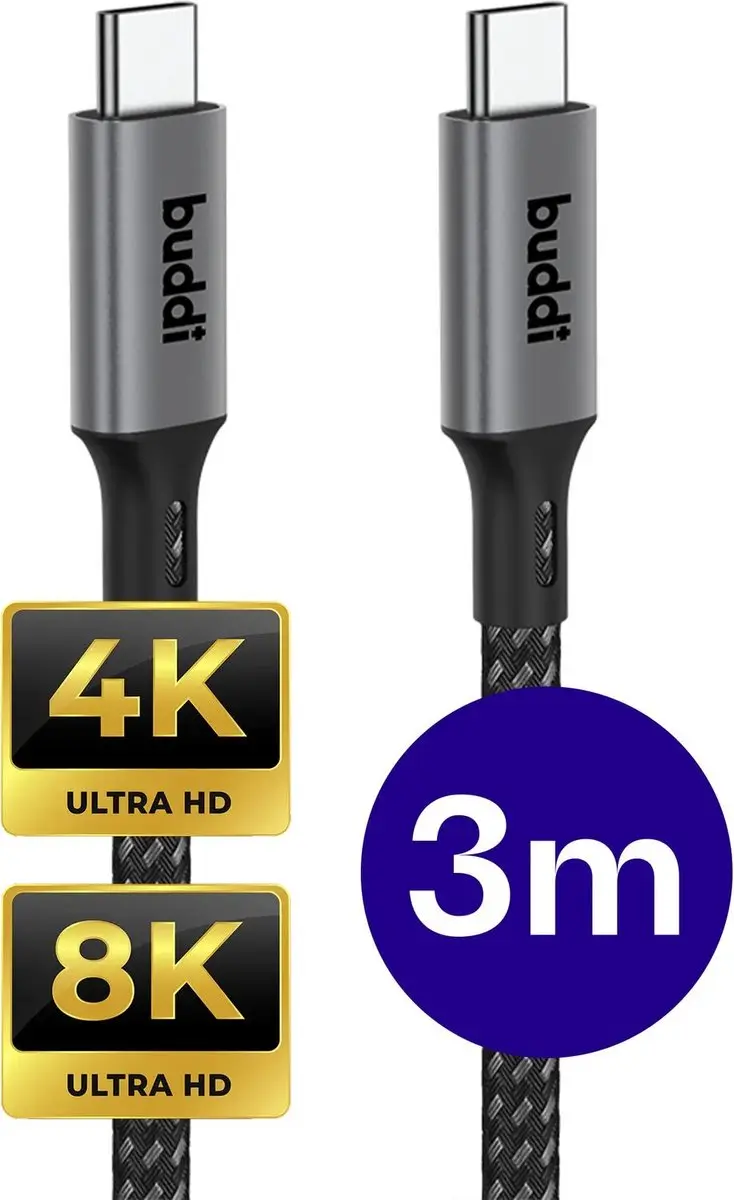 Buddi Flex USB-C Kabel BC300BK