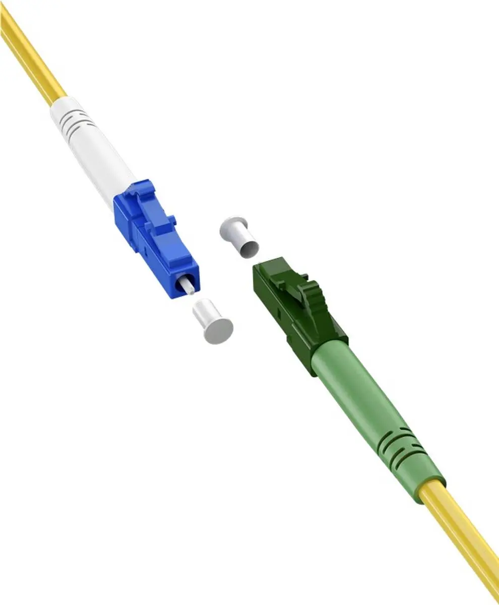 Goobay LC/APC Simplex FTTH Kabel OS2 Geel 1m - 10 Stuks