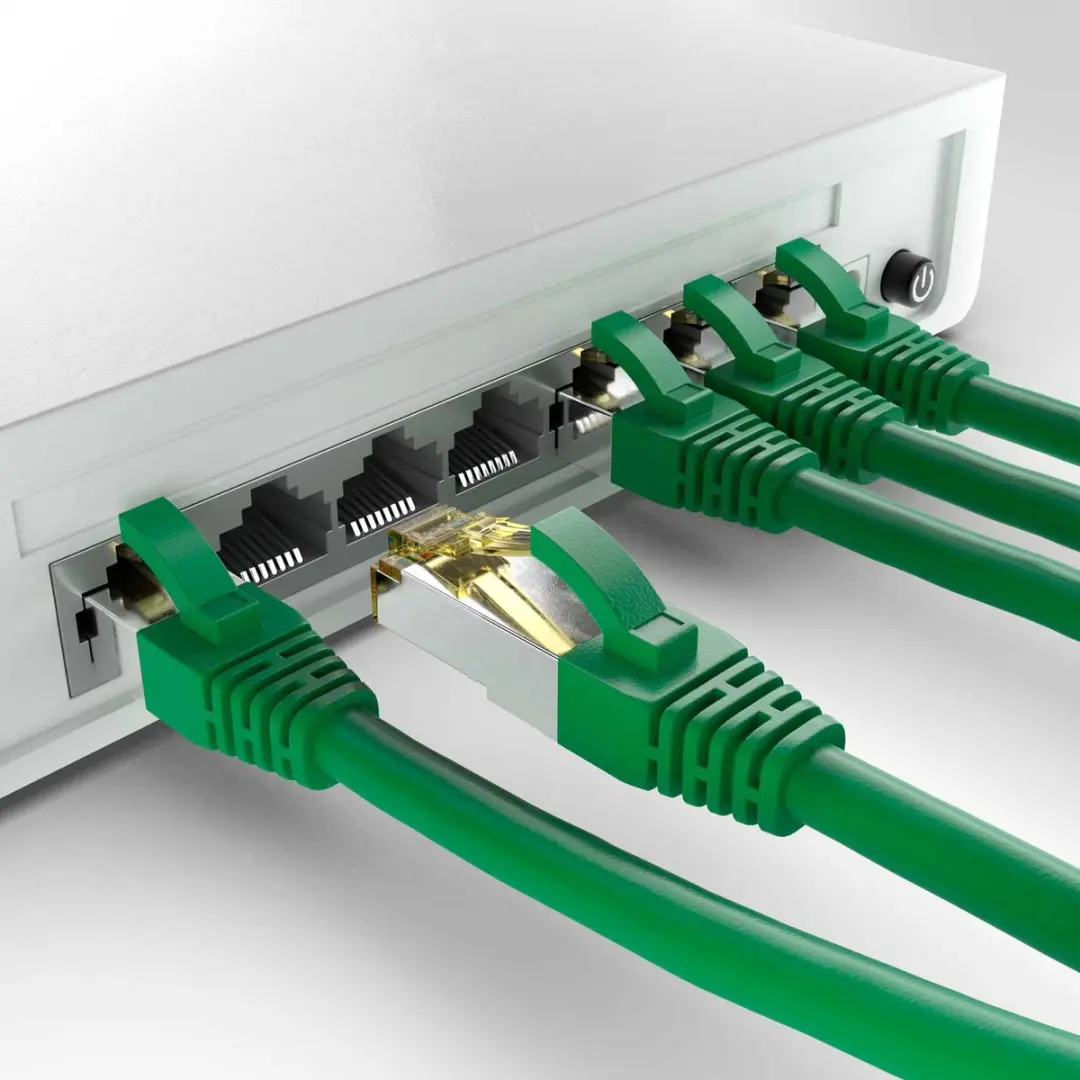 Goobay S/FTP CAT6a Netwerkkabel - Groen 10m