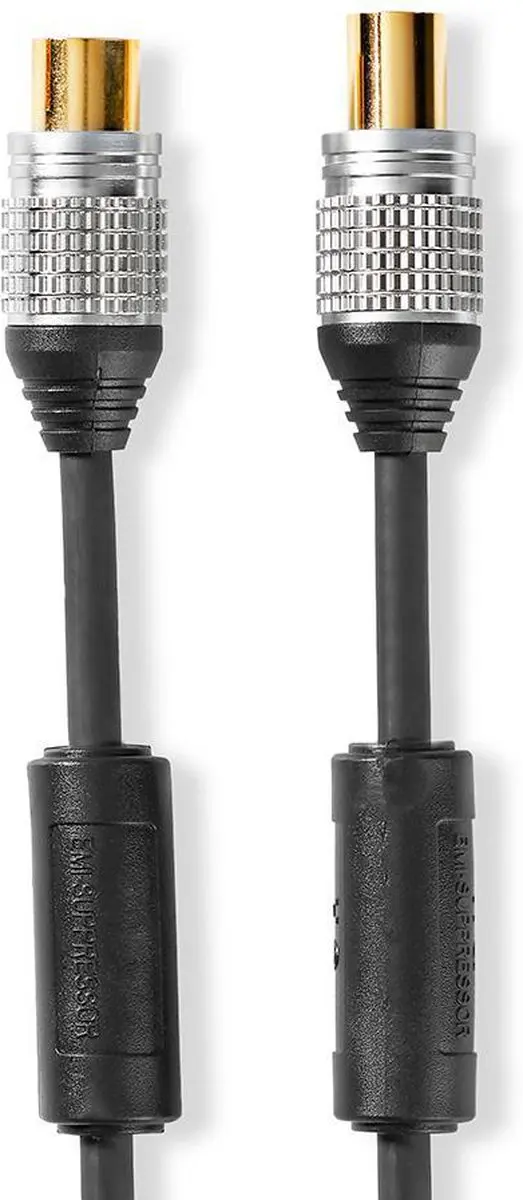 Nedis Coaxkabel CSGC40000AT15 - Verguld - 1.5m - Antraciet