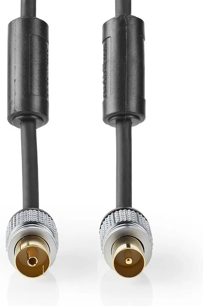 Nedis Coaxkabel CSGC40000AT15 - Verguld - 1.5m - Antraciet