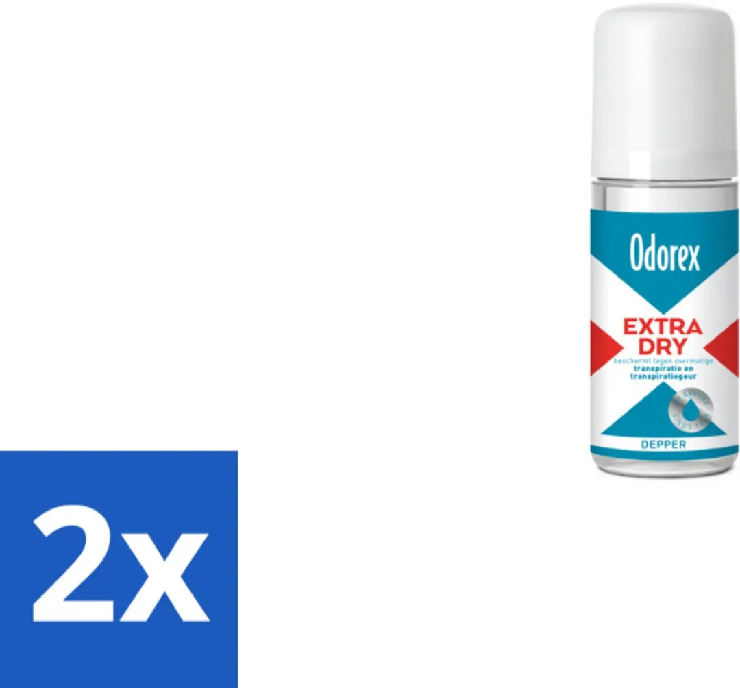 Odorex Depper Deodorant Roller Extra Dry 100ml - 2 Stuks