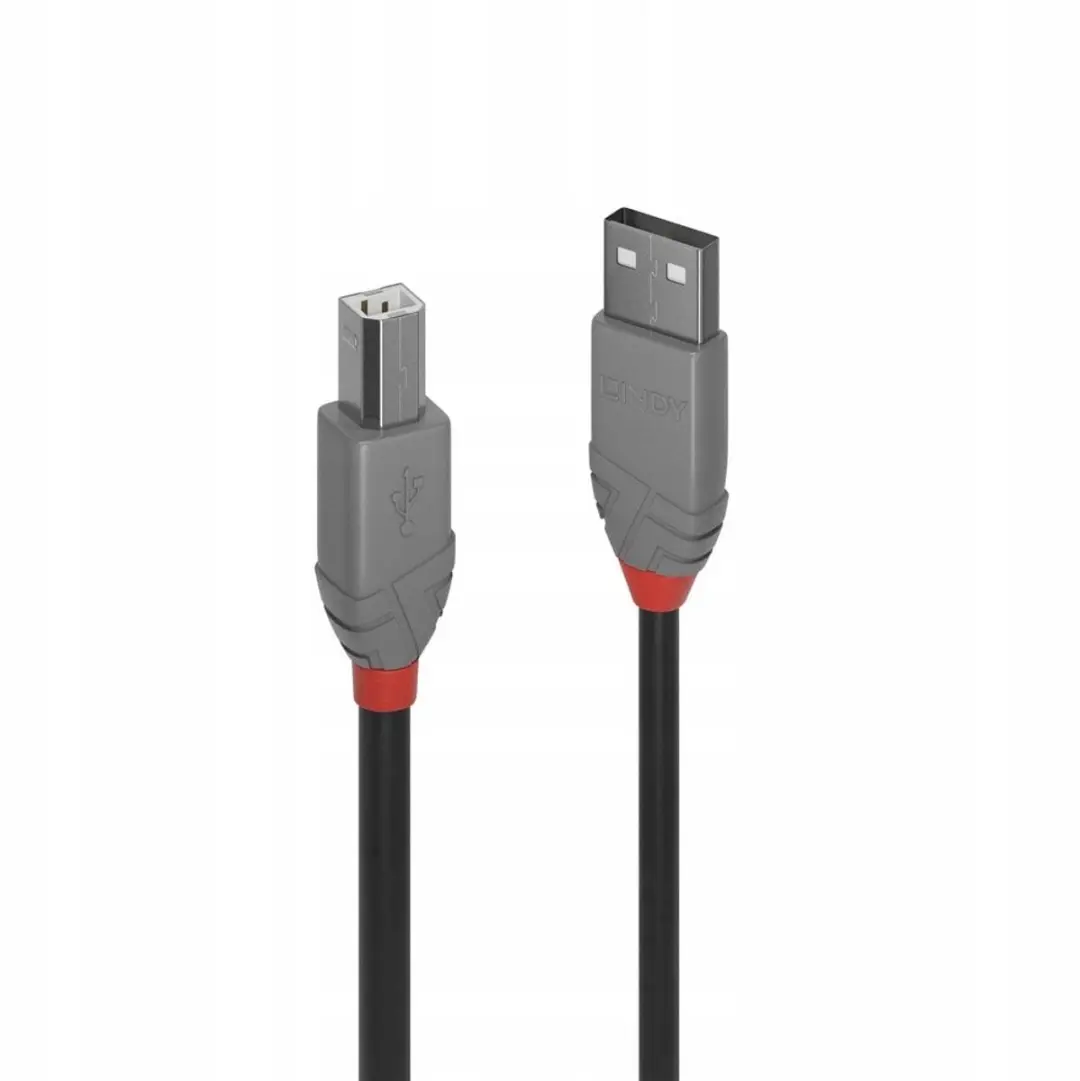 Lindy USB 2.0 A naar B Kabel 1m - Zwart