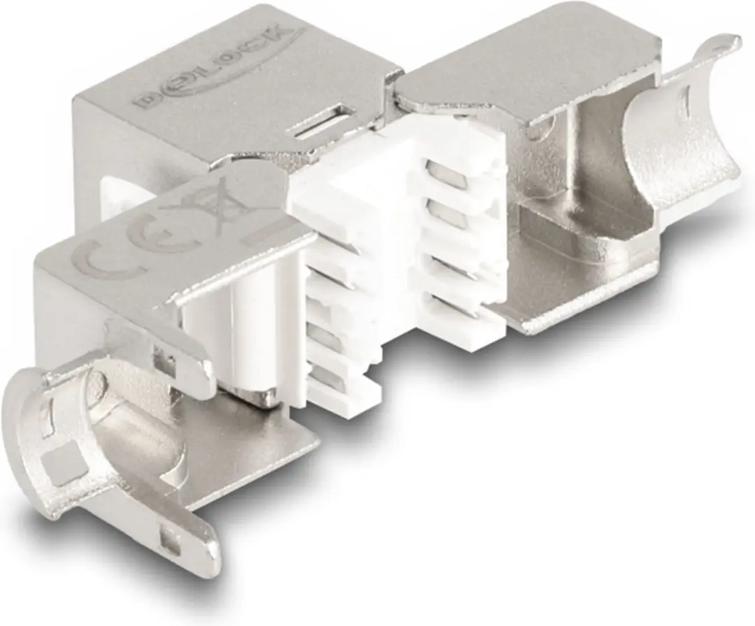 Delock Keystone Module RJ45 LSA Cat.6A - Zilver/Wit