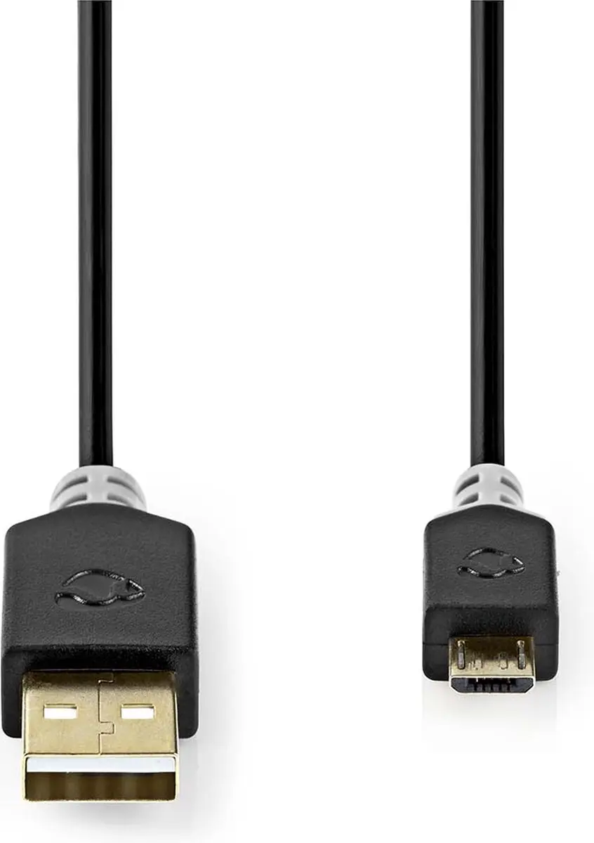 Nedis USB 2.0 Kabel A-MicroB Verguld 2m