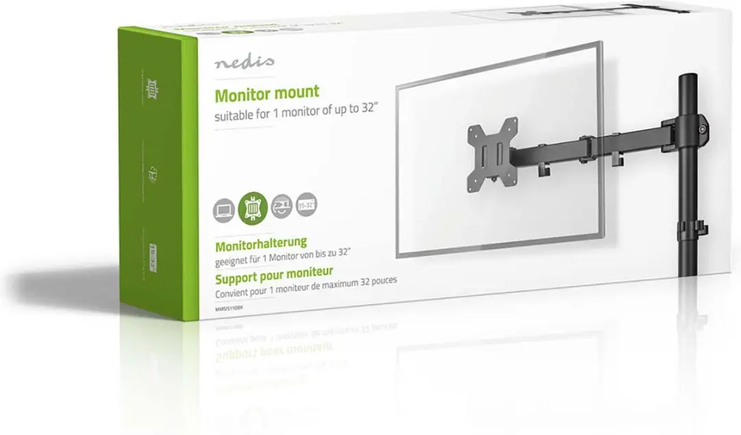 Nedis MMSIS110BK Monitorbeugel 15-32" - 75x75/100x100mm - Zwart