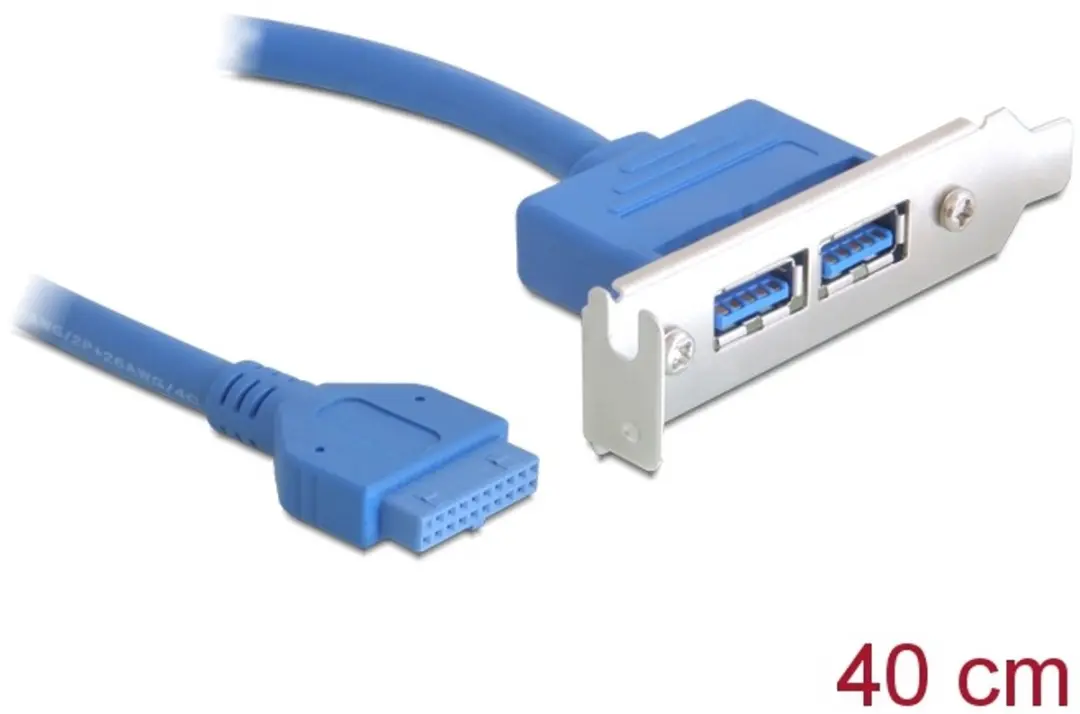 Delock USB 3.0 19-pin naar USB 3.0 A Female 0.4m