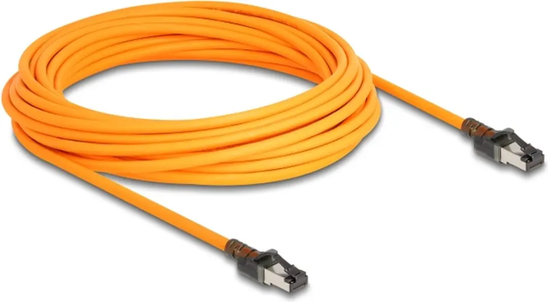 Delock RJ45 Netwerkkabel Cat.6A S/FTP 10m - Oranje