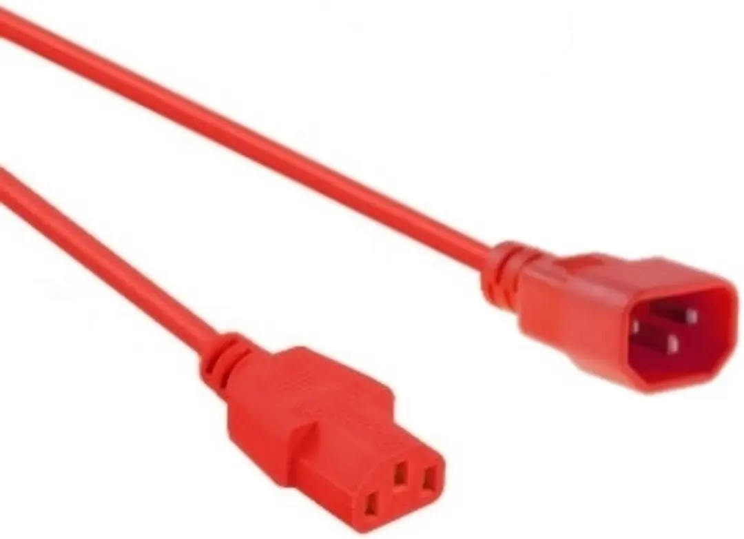 InLine C13-C14 Stroomkabel 3x0,75mm - Rood - 0,3m