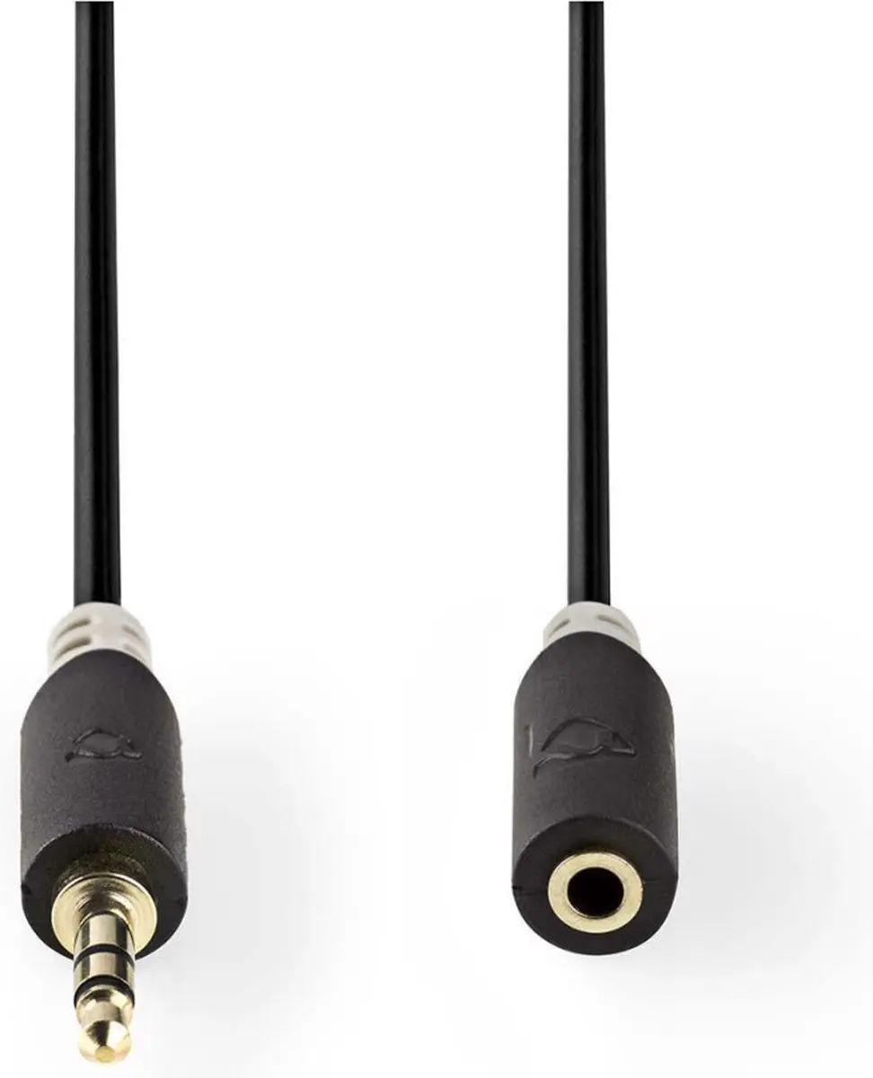 Nedis Stereo-Audiokabel 3,5mm M/F - 2m - Verguld - Antraciet - afbeelding 6 van 6