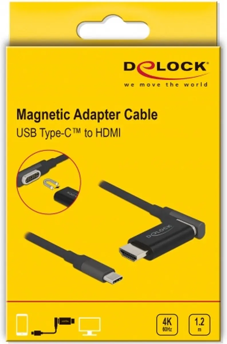 Delock USB-C naar HDMI Adapterkabel 4K 60Hz - 1.20m - Zwart