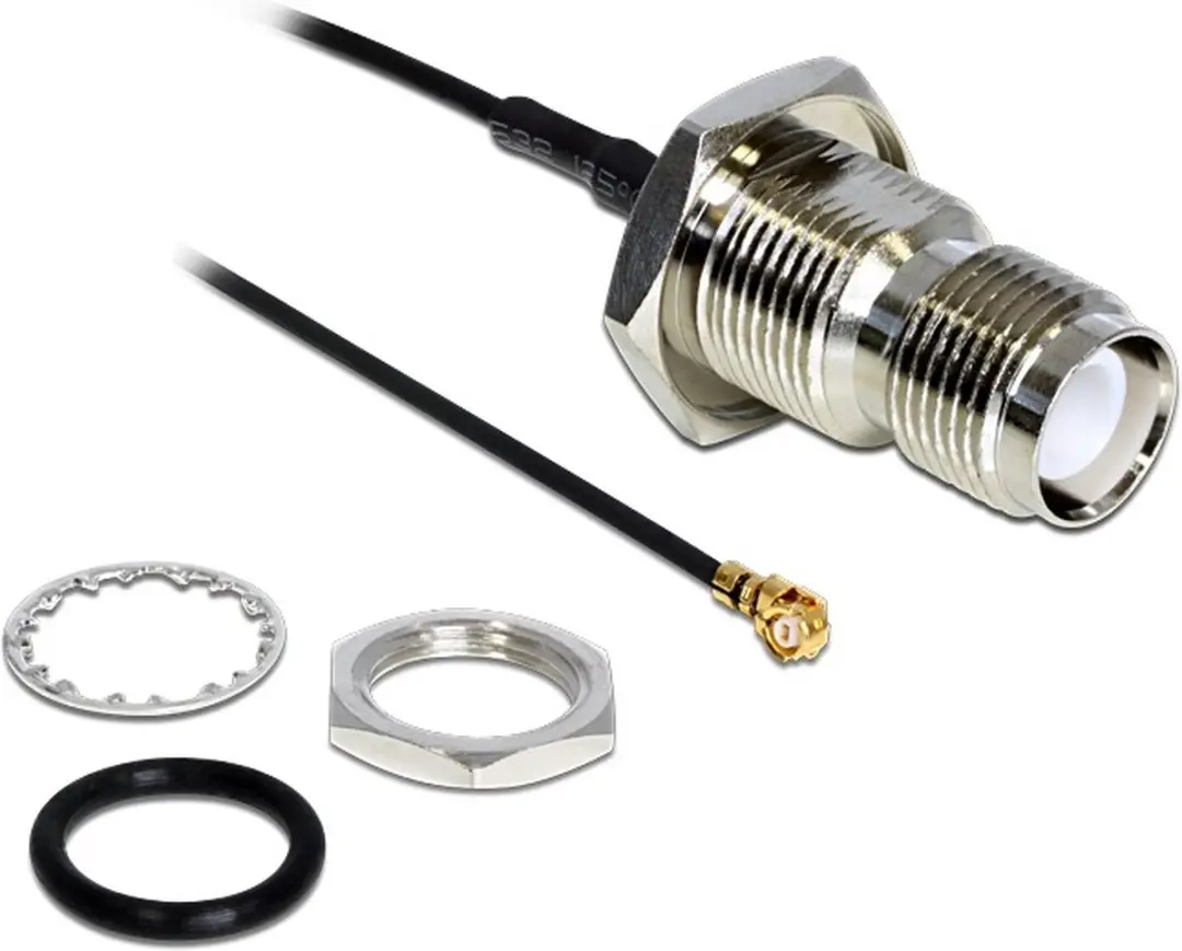 Delock MHF I RP-TNC Kabel Micro Coax 1,37mm 50 Ohm
