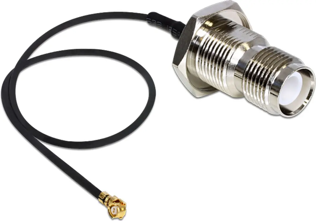 Delock MHF I RP-TNC Kabel Micro Coax 1,37mm 50 Ohm - 0,20m