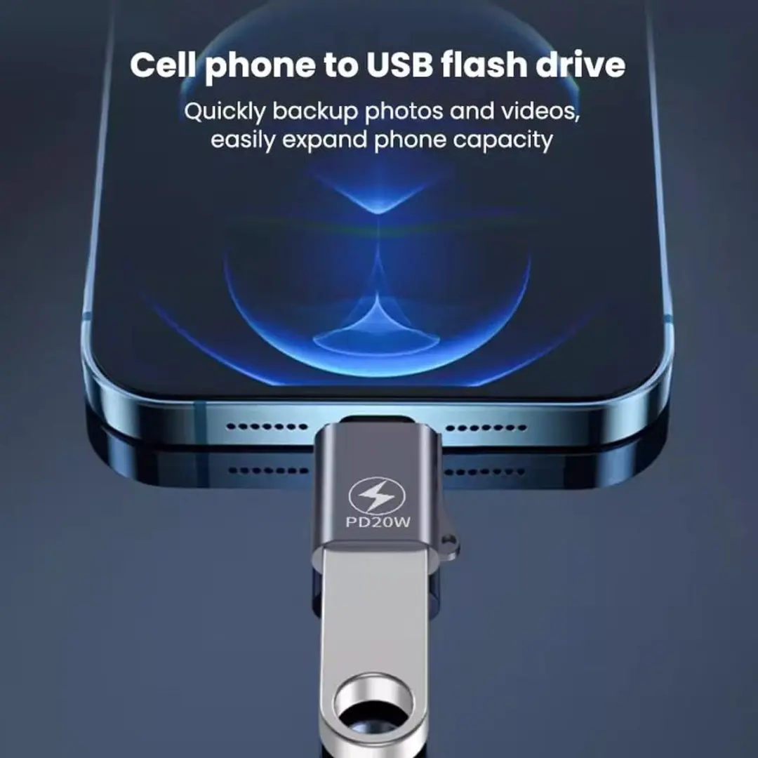 NÖRDIC OTG-LGNG1 USB-A naar Lightning Adapter - Zilver