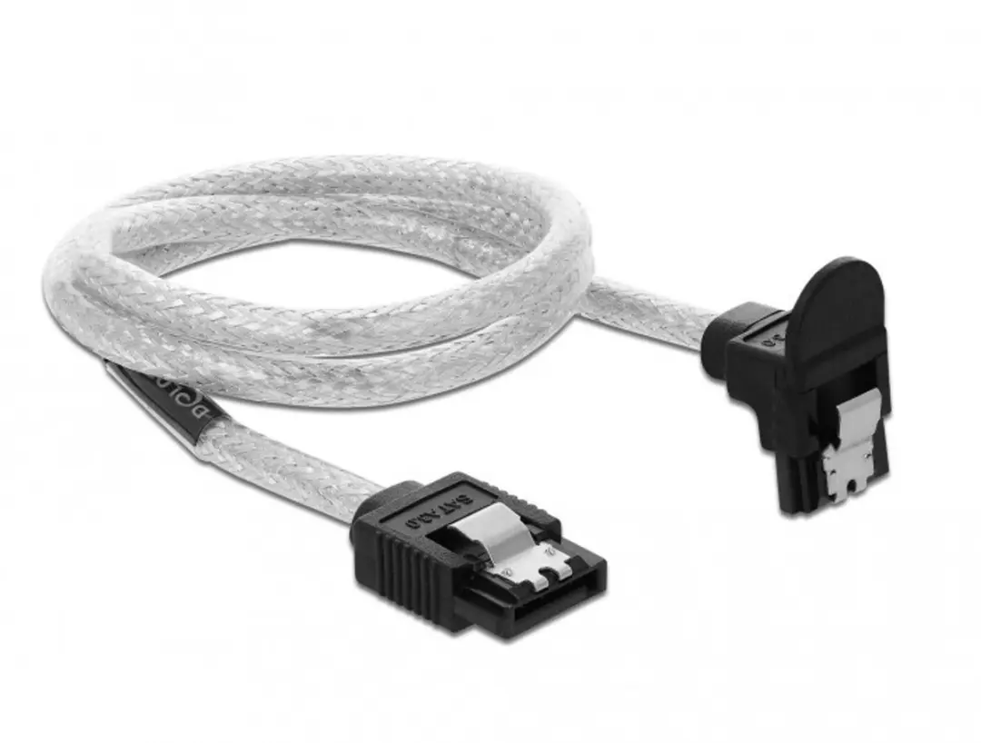 Delock SATA Kabel 6 Gb/s 50cm - Zwart/Transparant