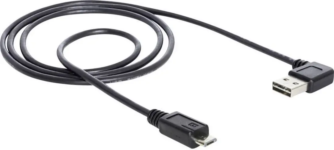 Delock USB 2.0 A Male naar Micro Male Kabel 1m - Zwart