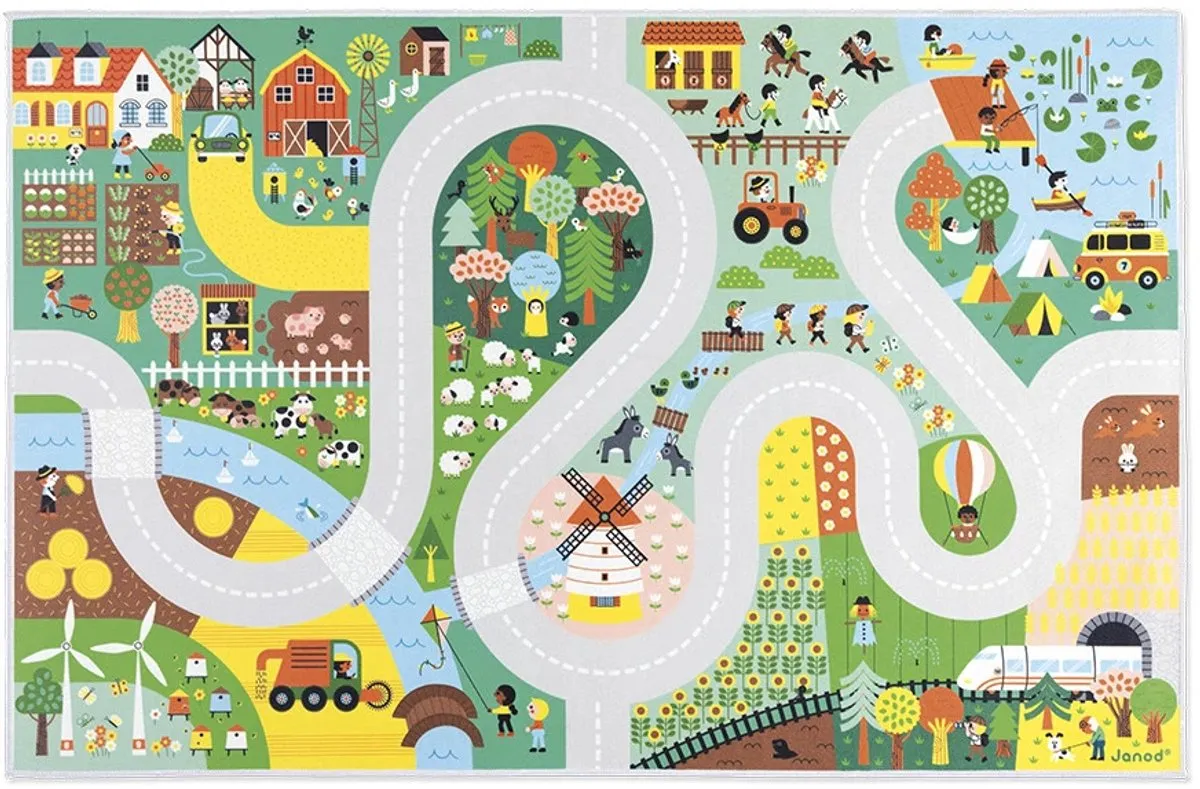 Janod Cross Roads Speelmat Het Platteland 120x78cm