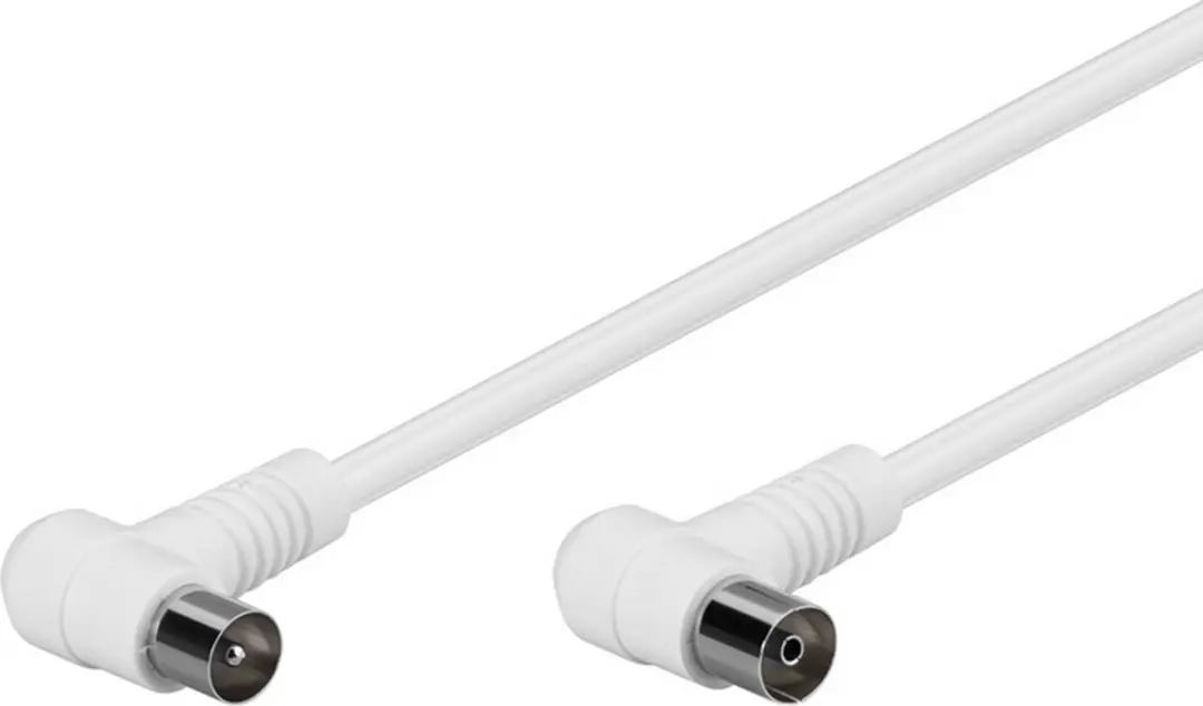Goobay 67354 Antennekabel - 2,5m - 80dB - Wit - 10 Stuks