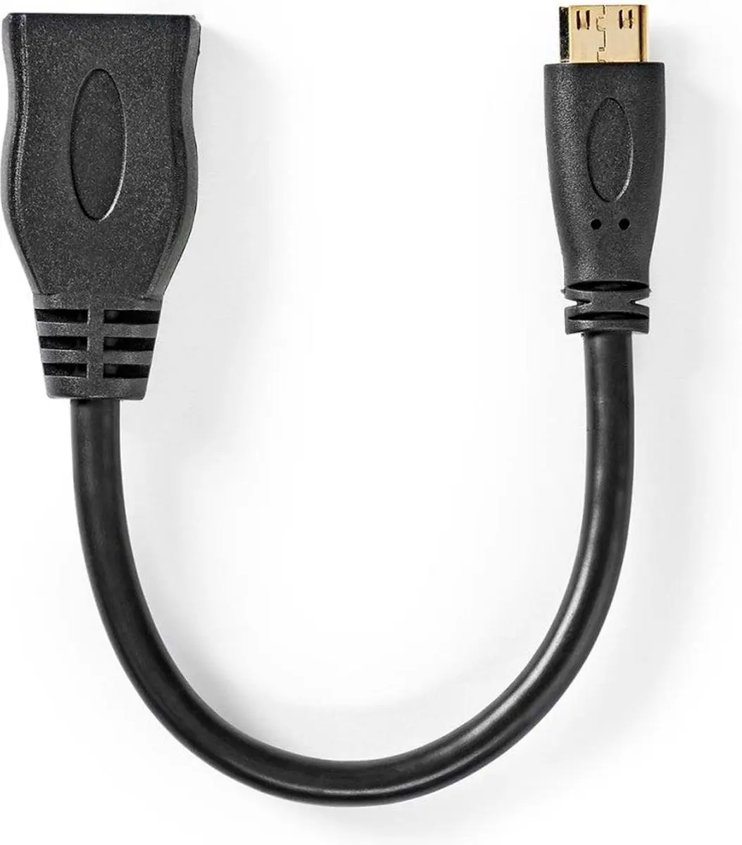 Nedis HDMI-Kabel CVGB34590BK02 4K 10.2Gbps 0.2m - Zwart