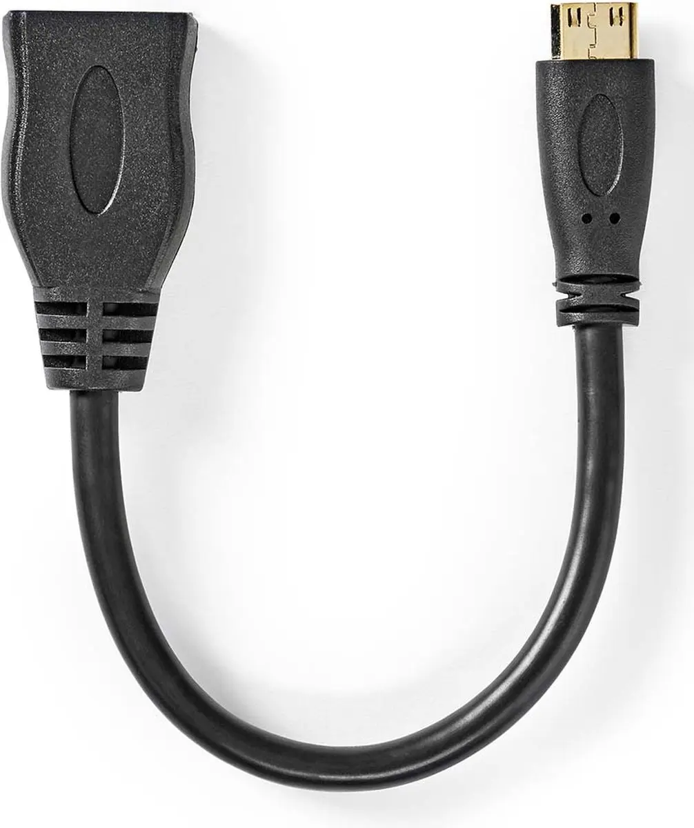 Nedis HDMI-Kabel CVGB34590BK02 4K 10.2Gbps 0.2m - Zwart