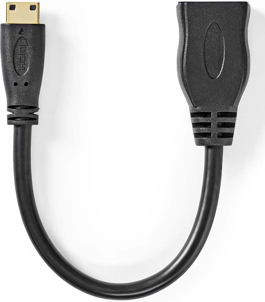 Nedis HDMI-Kabel CVGB34590BK02 4K 10.2Gbps 0.2m - Zwart