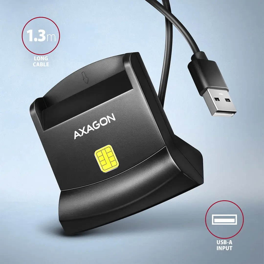 AXAGON CRE-SM4N USB Smart card StandReader