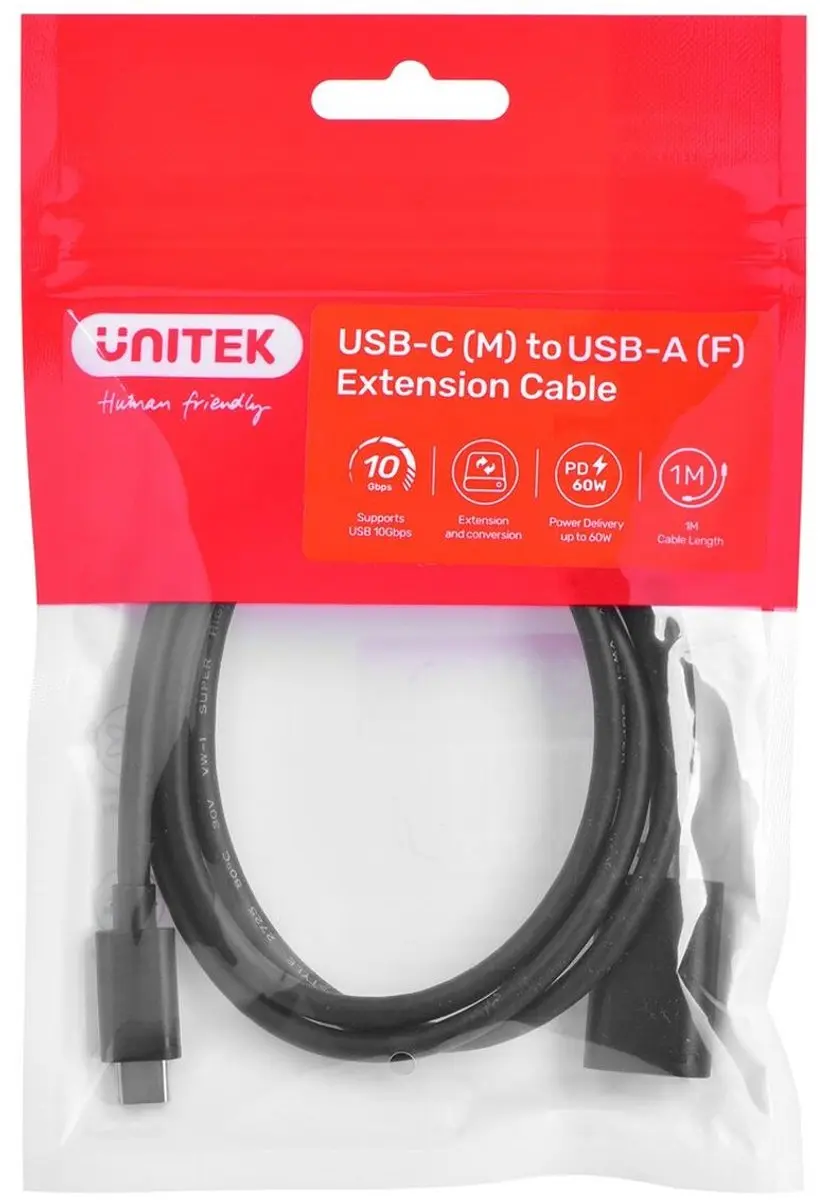 Unitek USB-C naar USB Kabel C476BK-1M