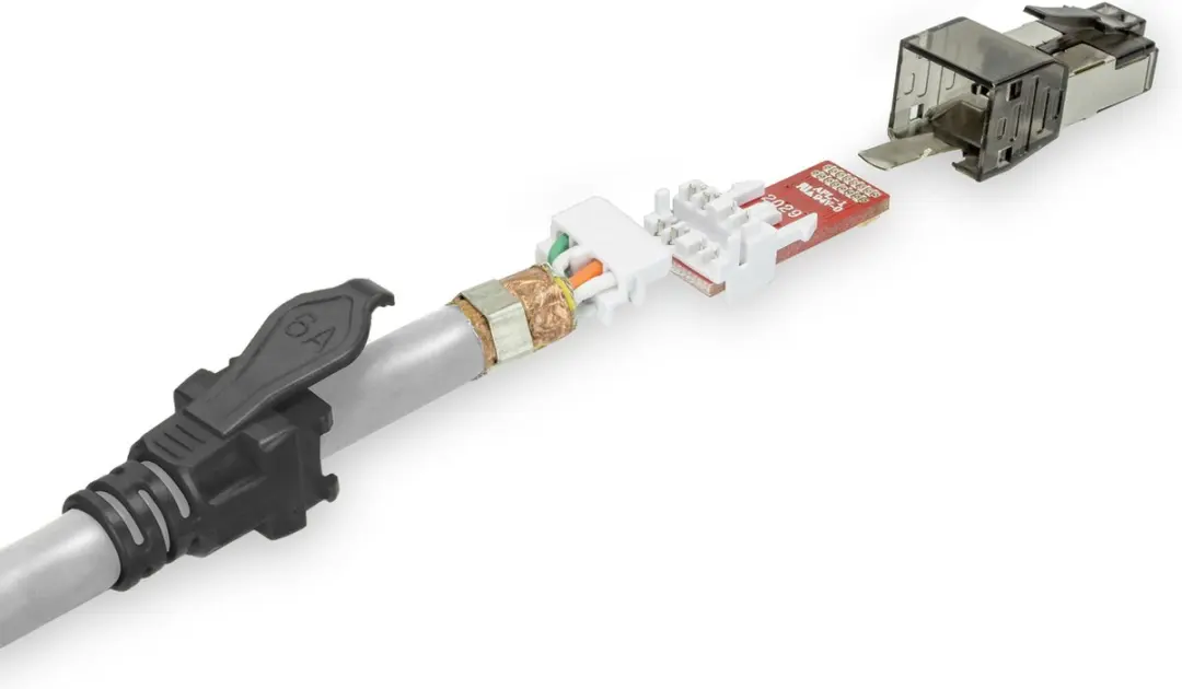 ACT FB4002 S/FTP CAT6A Patchkabel 2m - Grijs - 4PPoE/PoE++ 100W
