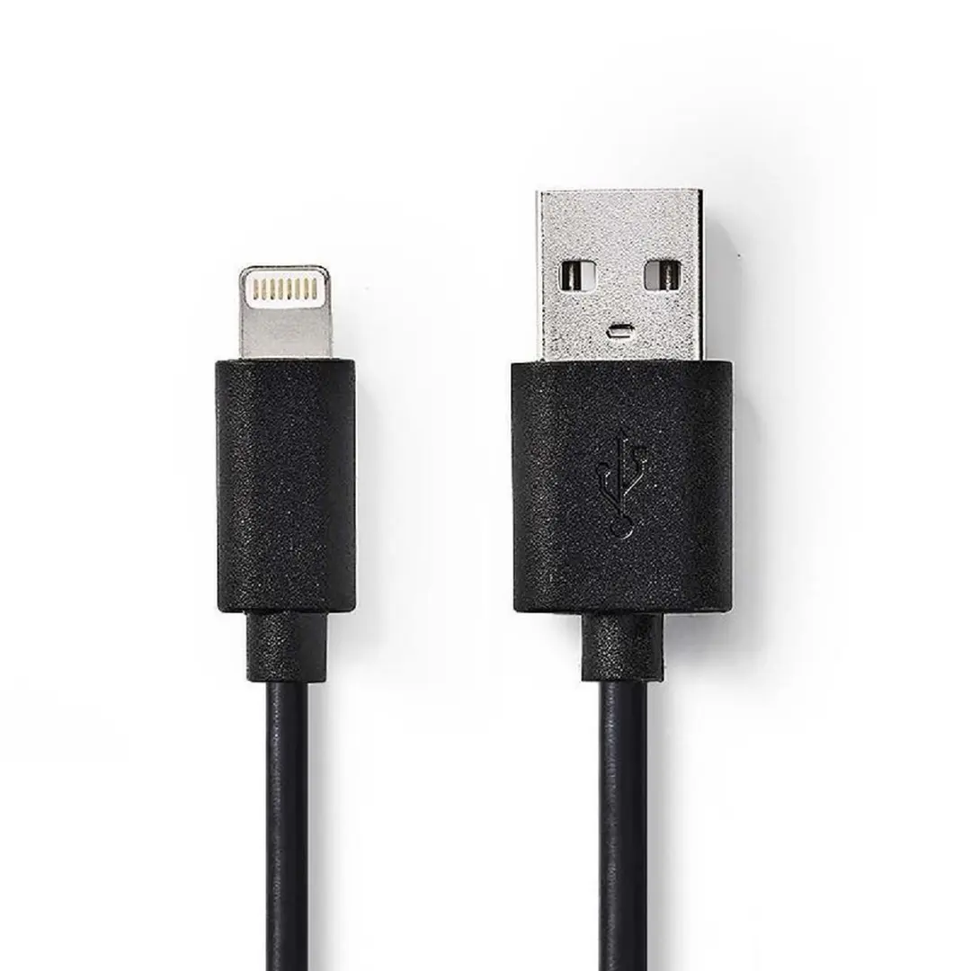 Goobay Lightning USB-kabel 2m - iPhone/iPad/iPod - Zwart