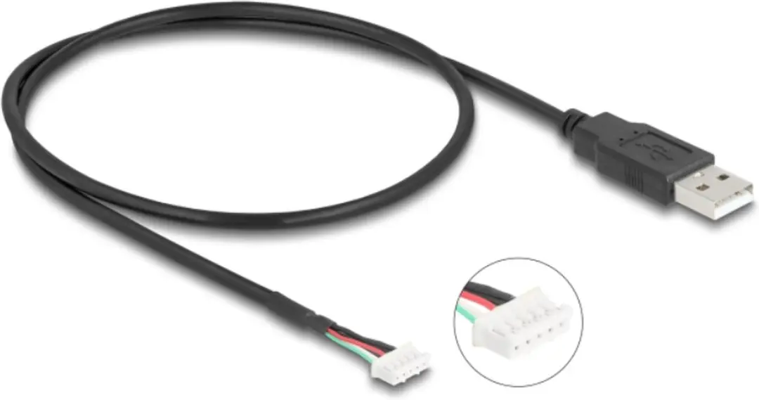 Delock USB 2.0 Kabel 5-pin Camera - 0,6m - Zwart