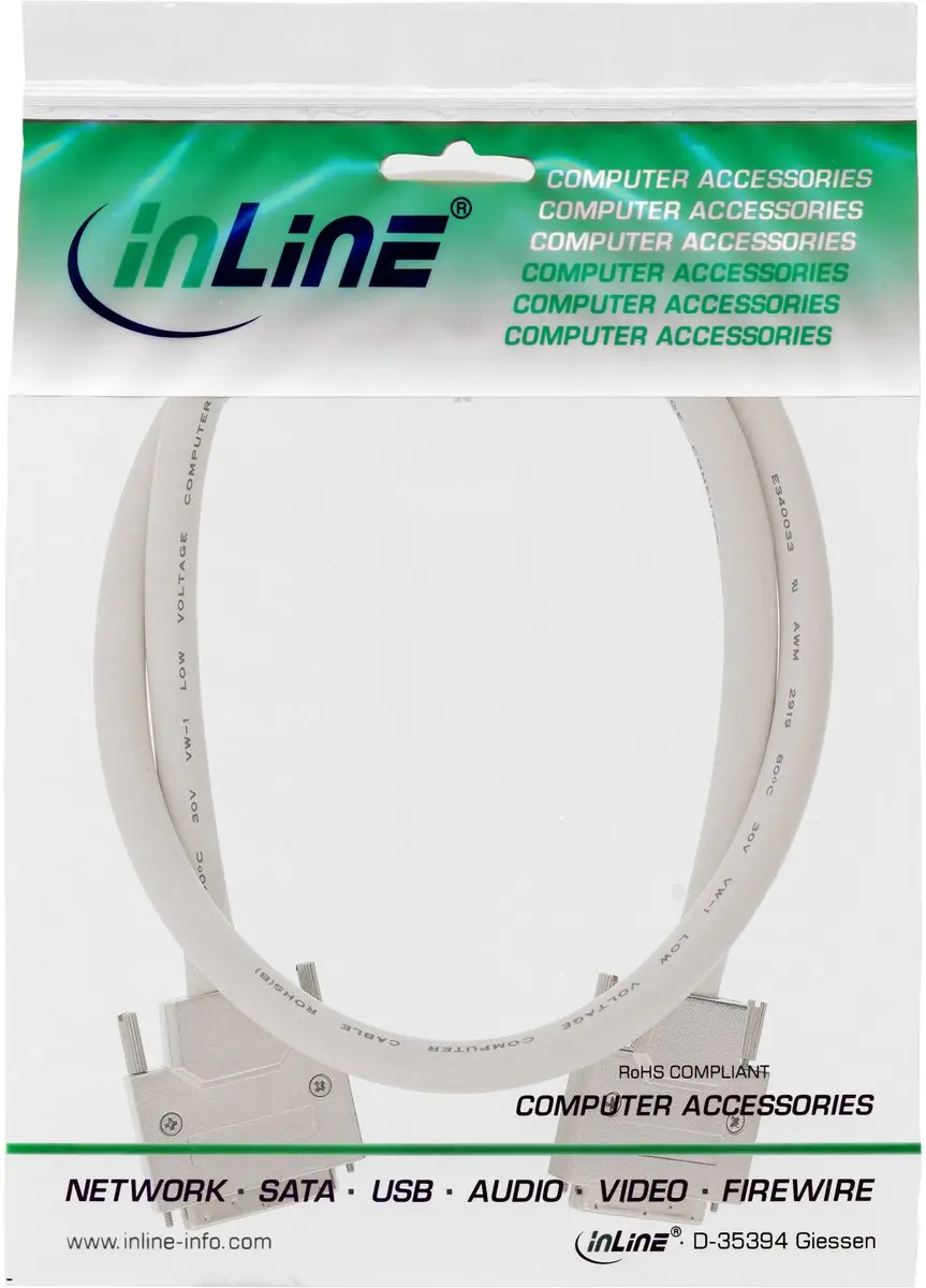 InLine SCSI U320 Kabel 68-pin Male/Male 3m