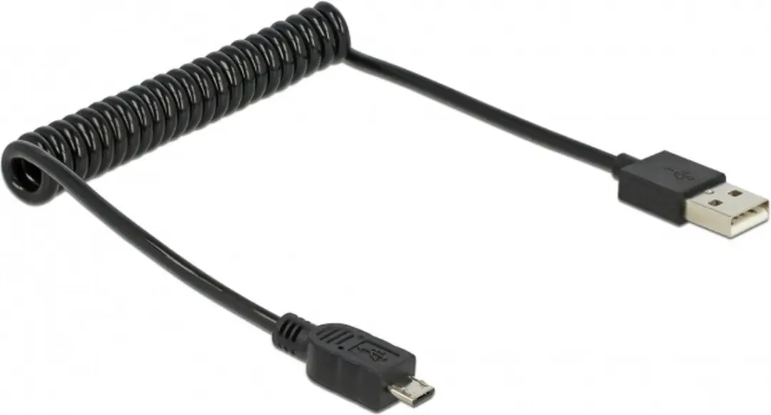 Roline USB Micro-B naar USB-A Spiraalkabel 2.0