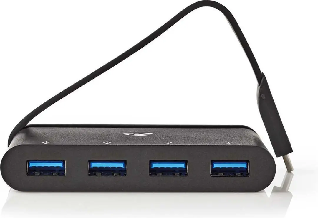 Nedis TCARF200BK USB Multi-Port Adapter - 4x USB-A - USB-C - Zwart