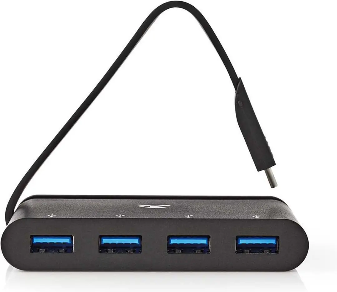 Nedis TCARF200BK USB Multi-Port Adapter - 4x USB-A - USB-C - Zwart