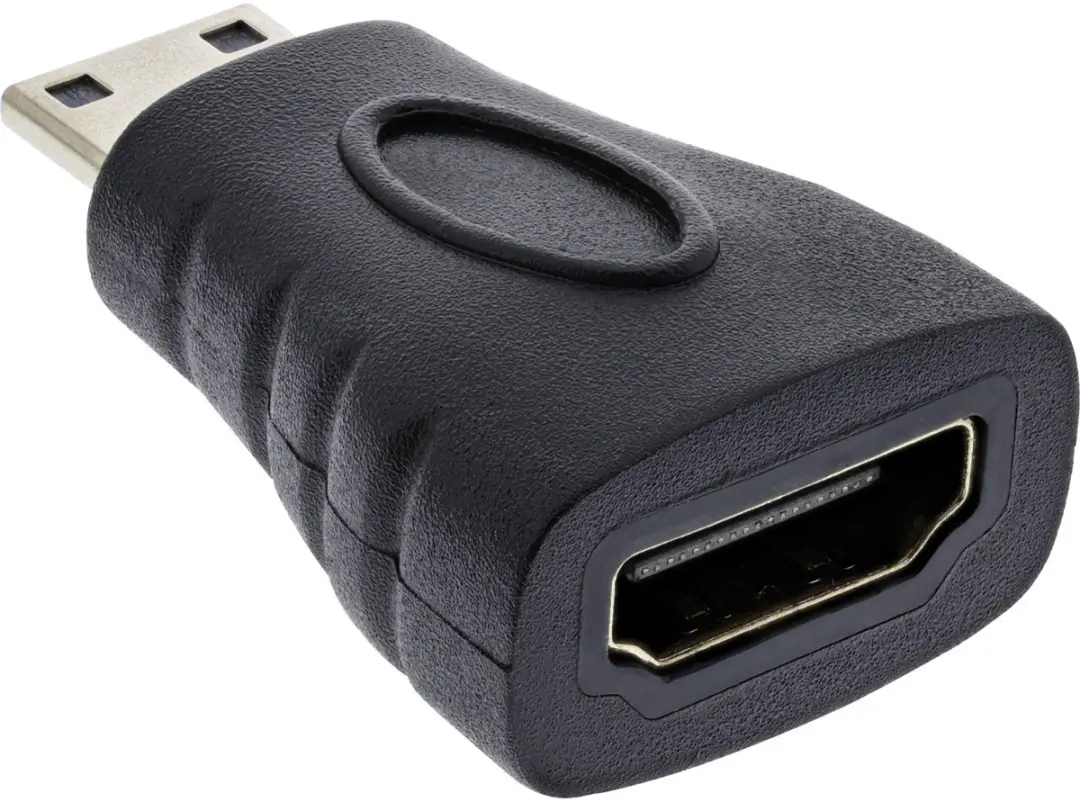 InLine Mini HDMI naar HDMI Adapter 2.0 4K60Hz - Zwart