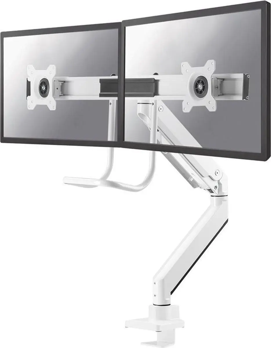 Neomounts NM-D775DXWHITE Crossbar Monitorarm 2x 10-32" - 1-8kg/scherm - Wit