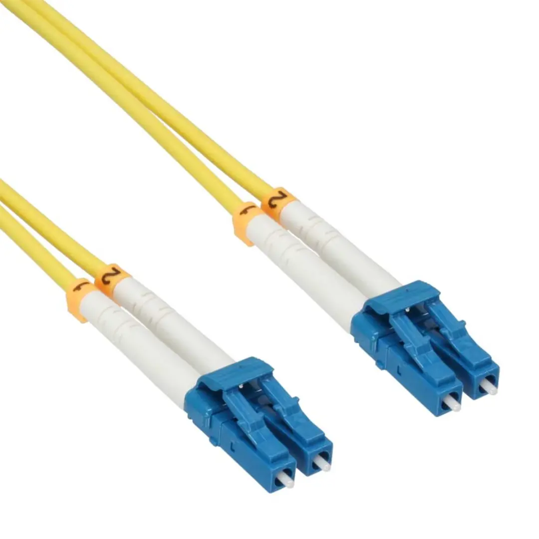 InLine LC Duplex OS2 Single Mode Patchkabel - Geel - 2m