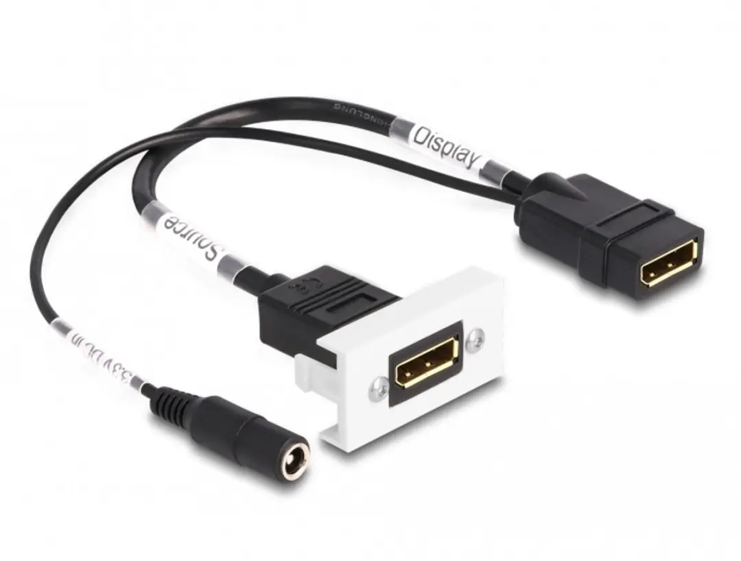 Delock Easy 45 DisplayPort 4K Module - 22,5x45mm - Zwart/Wit
