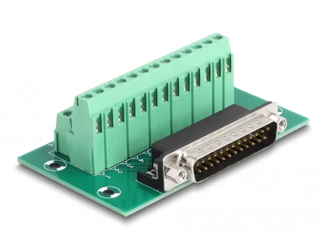 Delock D-Sub 25 Pin Male naar Terminal Block