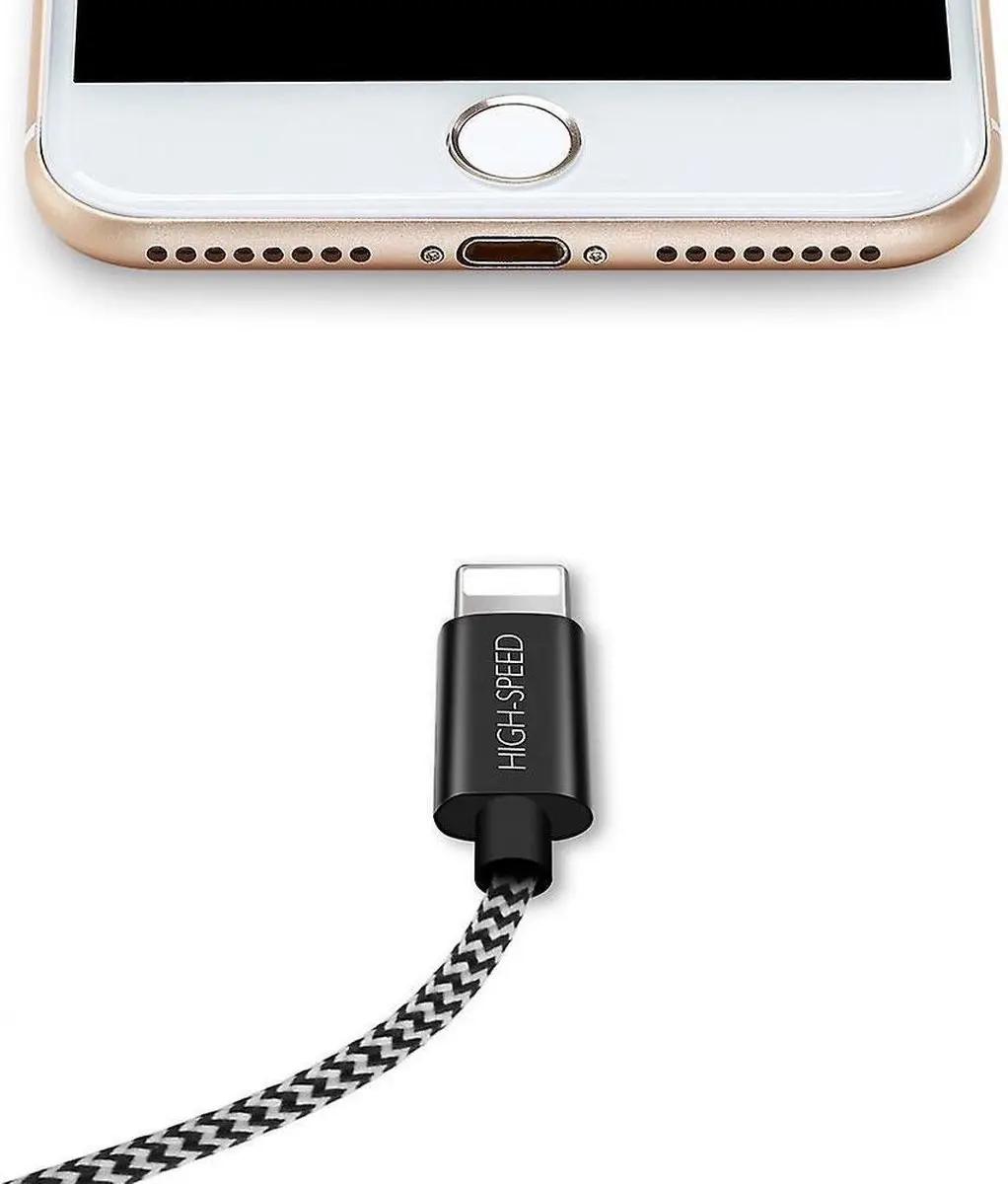 Dux Ducis K-One USB Lightning Kabel 3.0m - Zwart/Wit