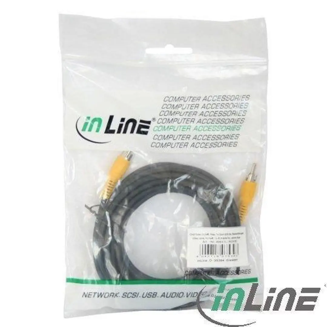 InLine Tulp Composiet Videokabel 0,5m - Zwart