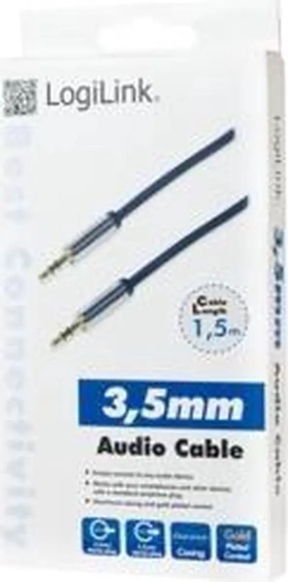 Logilink CA10150 Stereo Audiokabel 3,5mm - 1 Stuk - Niebieski