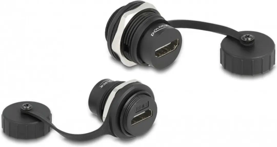 Delock HDMI-A Connector IP67 - 2 Stuks - Zwart